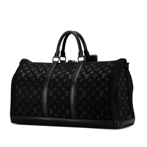 LOUIS VUITTON Monogram Light Up Keepall Bandouliere 50 Bag M44770 Black Canvas - Picture 2 of 10